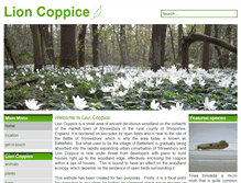 Tablet Screenshot of lioncoppice.org